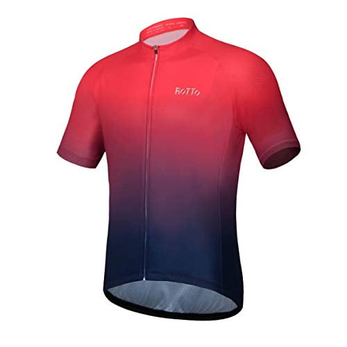 ROTTO Cycling Jersey Men Bike Shirts Short Sleeve Gradient Color Series ROTTO Cycling Jersey Men Bike Shirts Short Sleeve Gradient Color Series